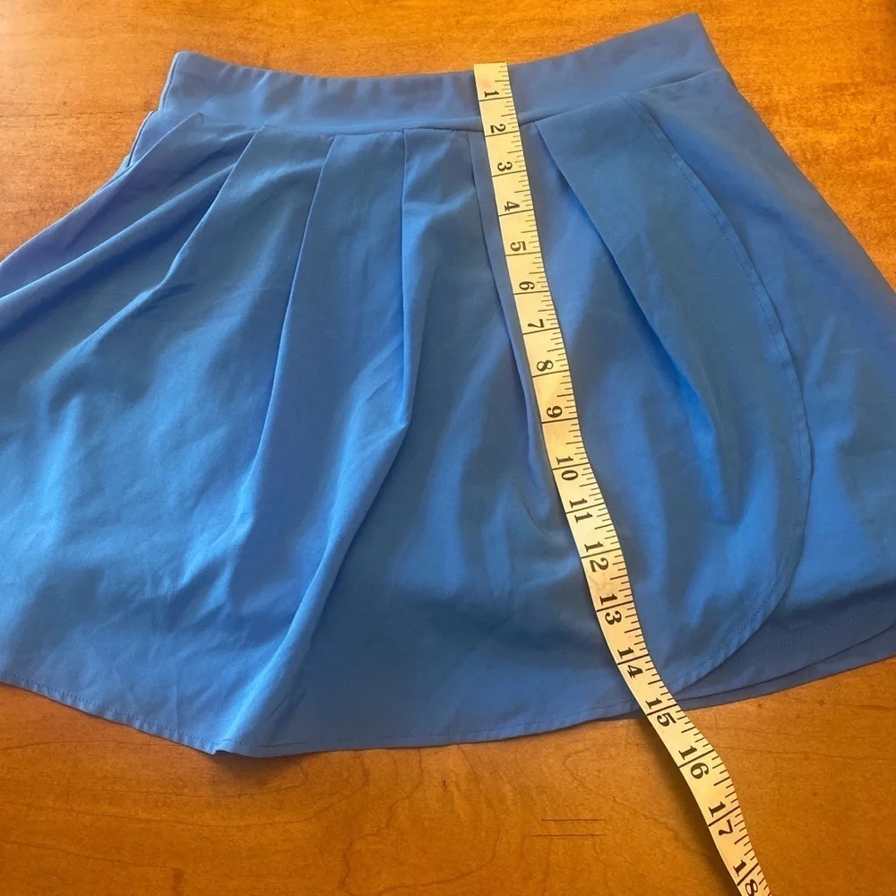 J. Crew Blue Pleated Mini Skort athletic wear